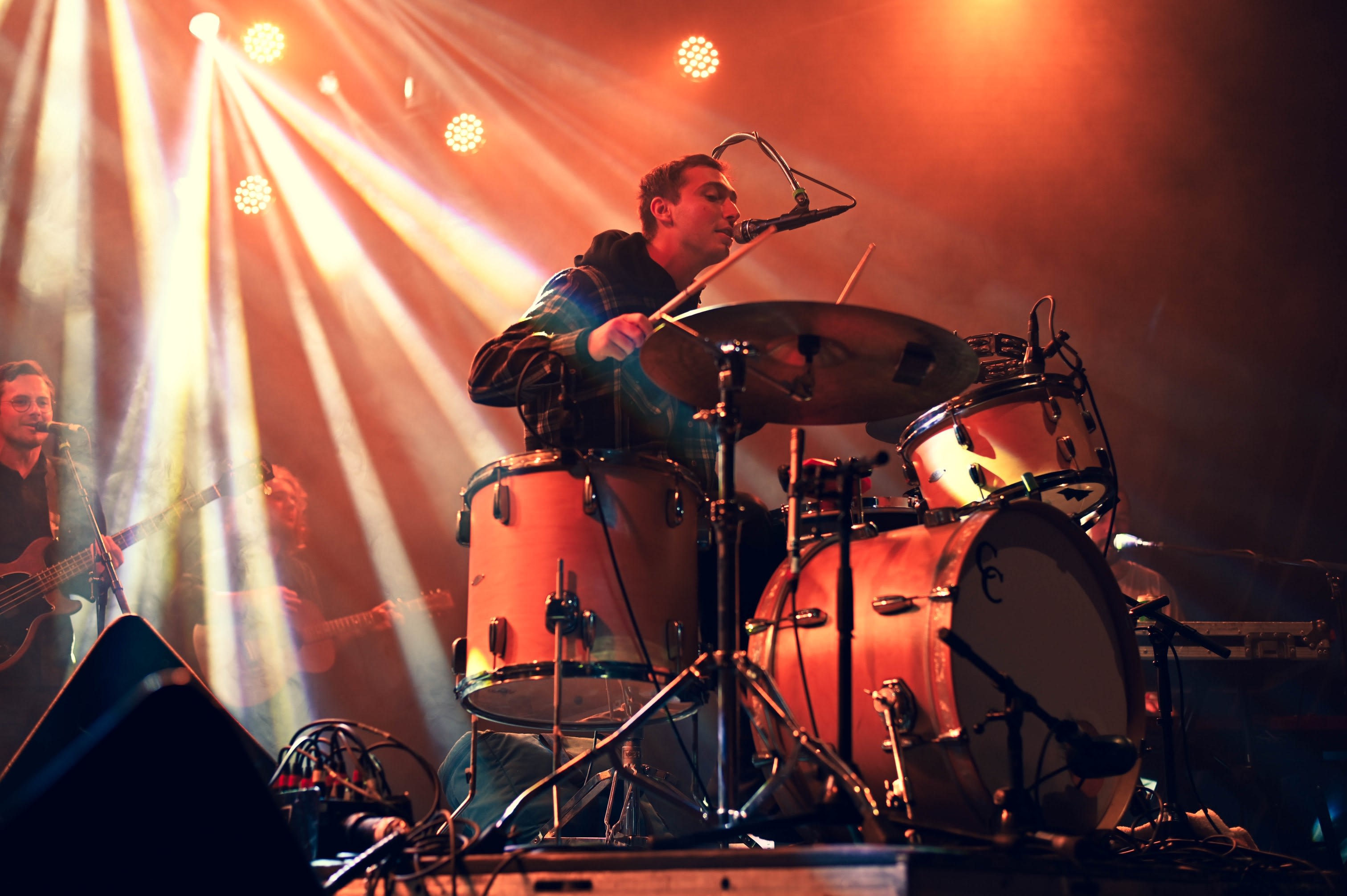 The drummer from Whitney performing at the Reykjavik Art Museum as part of Iceland Airwaves 2019