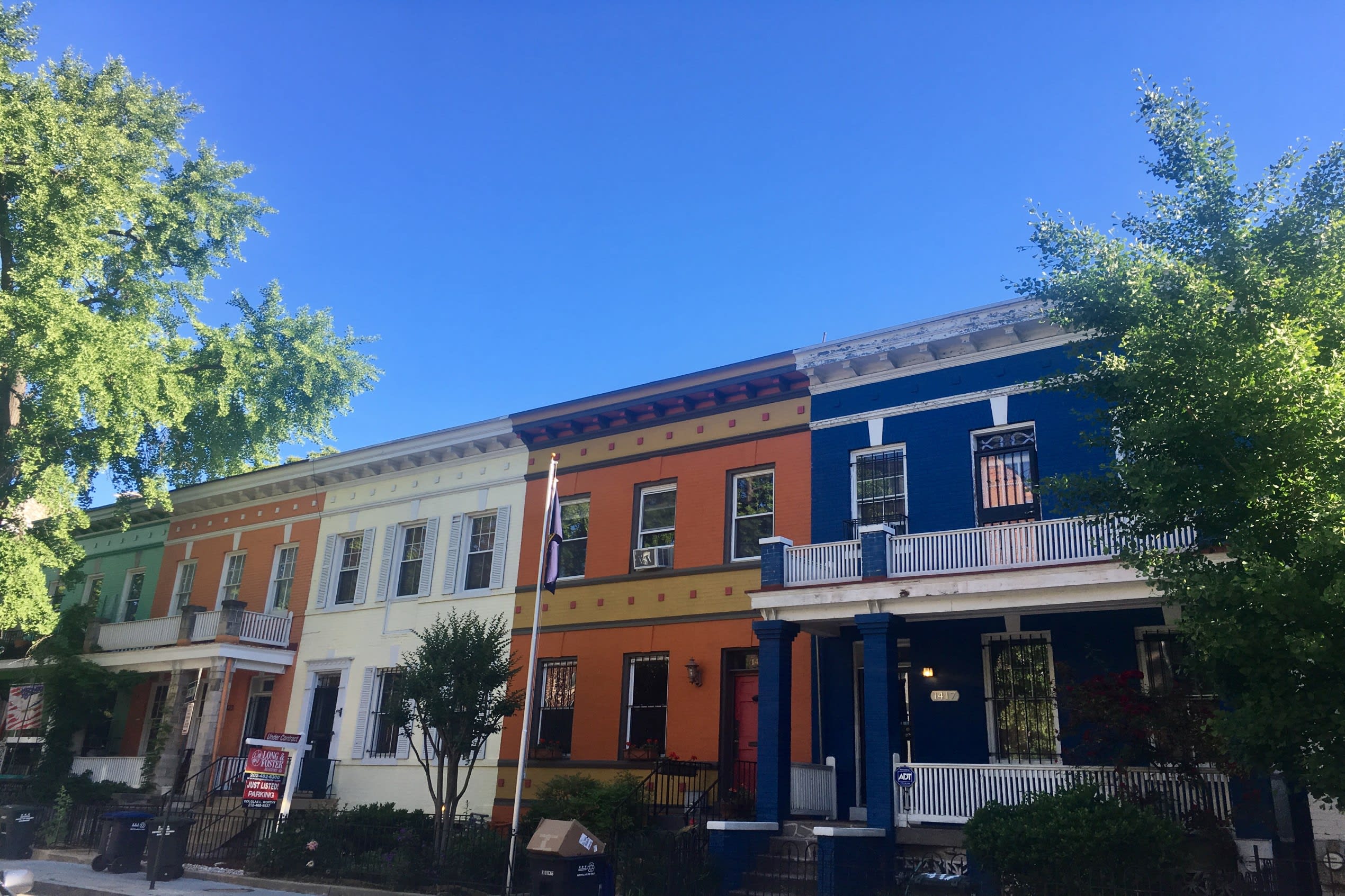 A street scene of Columbia Heights in Washington DC