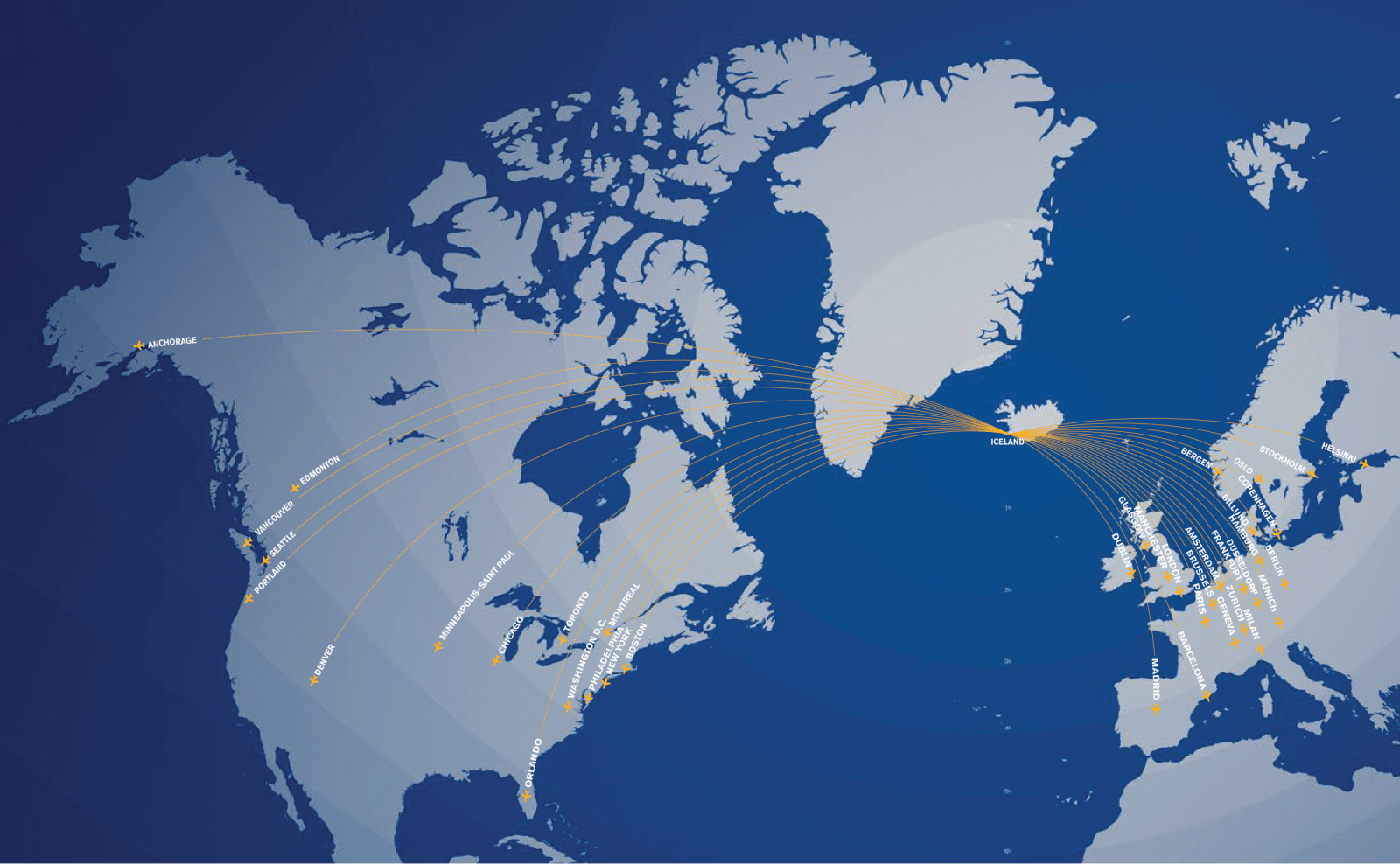 Network and Routemap  Icelandair