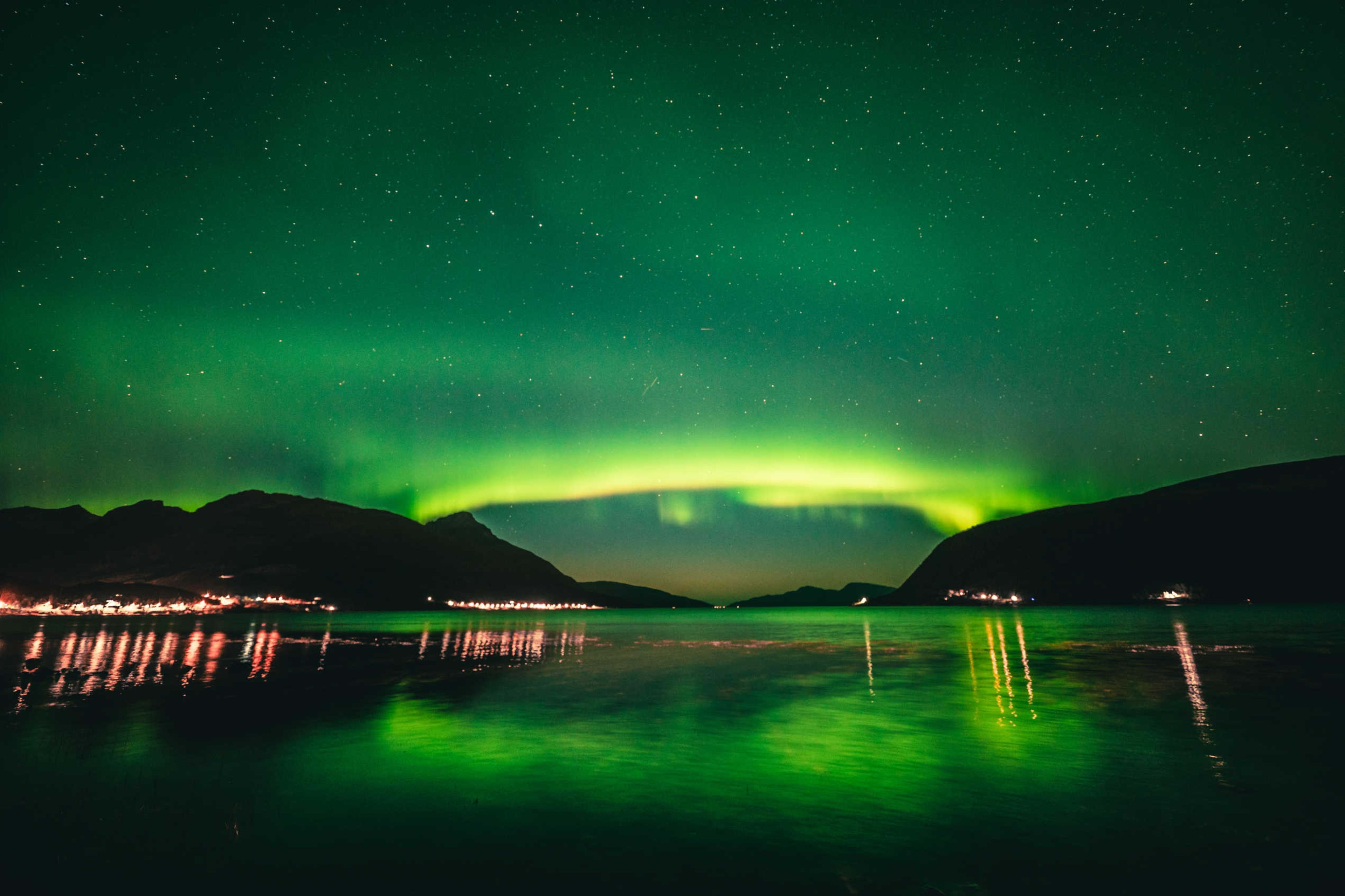 Northern lights over Tromso, Norway