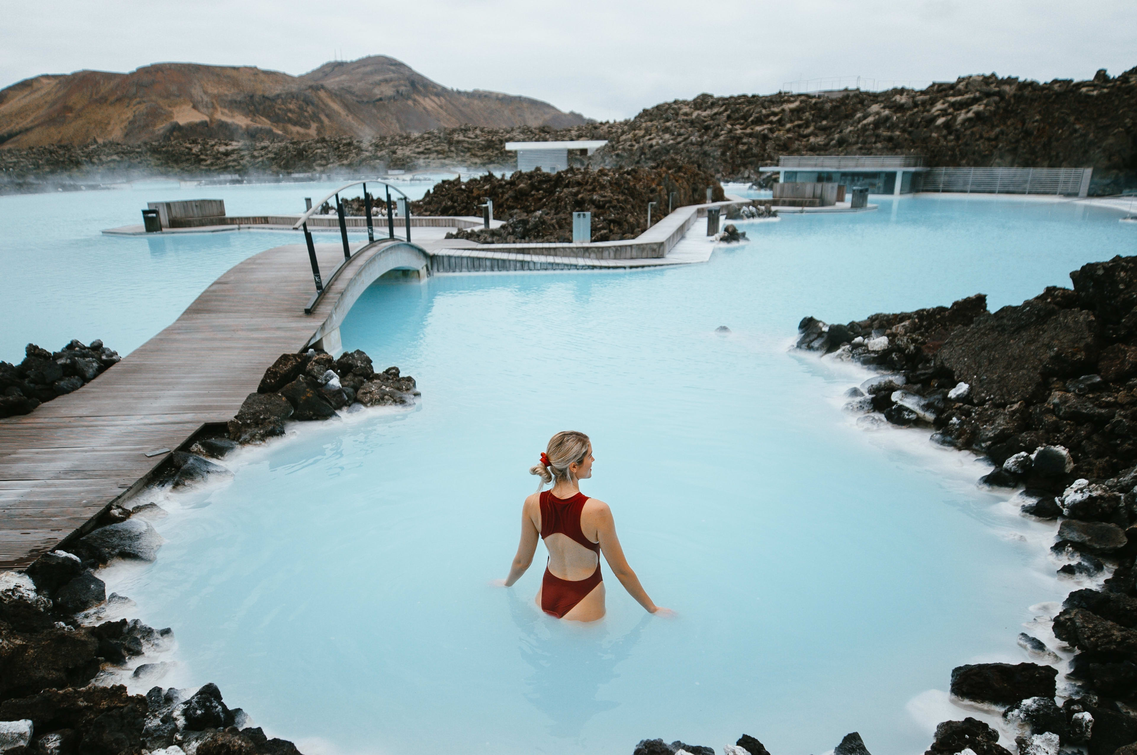 Woman in Blue lagoon